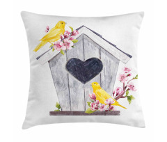 Heart Floral Nest Pillow Cover