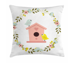 Winged Animal Floral Pillow Cover