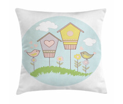 Meadow Flower Nest Cloud Pillow Cover