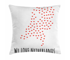 Love Netherlands Wording Pillow Cover