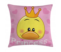Princess Duck with Tiara Pillow Cover