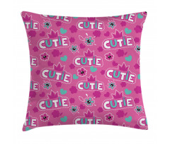Crown Pattern Flower Pillow Cover