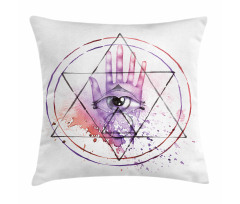 Watercolor All Seeing Eye Pillow Cover