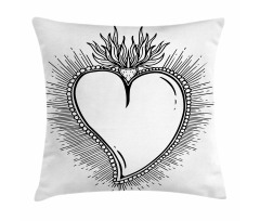 Heart with Rays Pillow Cover