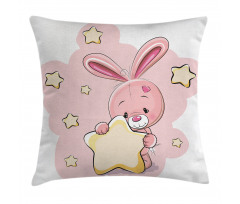 Rabbit Bunny with a Star Pillow Cover