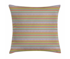 Horizontal Ornamental Lines Pillow Cover