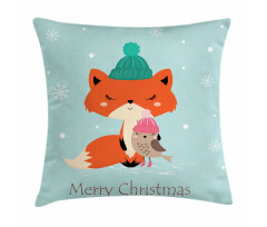 Merry Christmas Bird Animal Pillow Cover