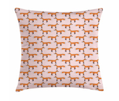 Cartoon Smiling Animal Pattern Pillow Cover