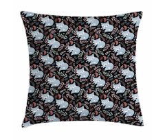 Sleeping Animal and Branches Pillow Cover