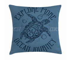 Underwater Turtle Pillow Cover