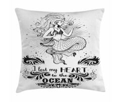 Aquatic Mermaid Pillow Cover