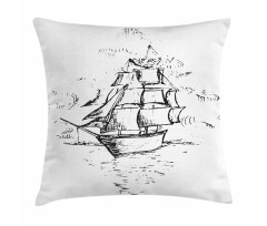 Sailboat Sketch Pillow Cover