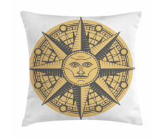 Sun Compass Art Pillow Cover