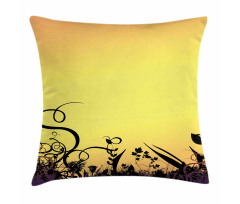 Ombre Sunset Botany Pillow Cover