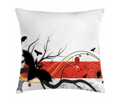 Bat Spider Curls Pillow Cover