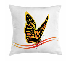 Delicate Spring Moth Art Pillow Cover