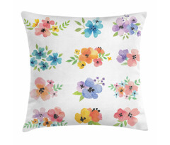 Watercolor Bouquets Pillow Cover