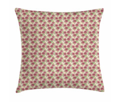 Peonies and Leaves Pillow Cover