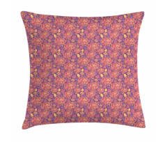 Flowers and Swirls Pillow Cover