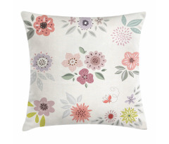 Continuous Flowers Pillow Cover