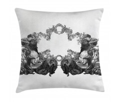 Antique Floral Arch Pillow Cover