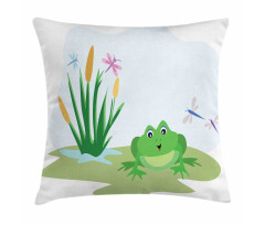 Dragonflies Plants Amphibian Pillow Cover