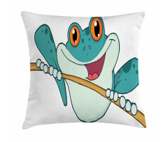 Animal Holding on a Branch Pillow Cover