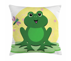 Childish Concept Pond Animal Pillow Cover