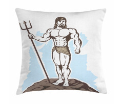 Greek Myth Man on a Rock Pillow Cover