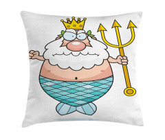 Funny Cartoon Angry King Pillow Cover