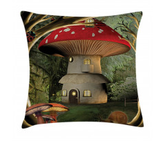 Mushroom Magic Forest Pillow Cover