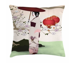 Orient Garden Pillow Cover