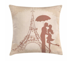 Couple Eiffel Tower Pillow Cover