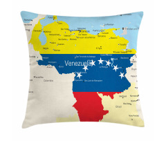 Colorful Detailed Map Pillow Cover