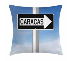 Caracas Lettering Sign Pillow Cover