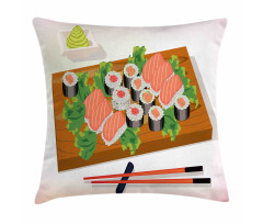 Plate of Tasty Food Pillow Cover