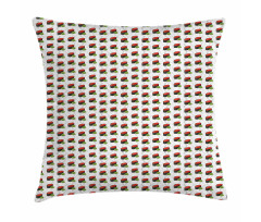 Gunkan Tobiko Sushi on Waves Pillow Cover