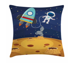 Cartoon Design Space Theme Pillow Cover