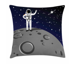 Man Landed on Moon Pillow Cover