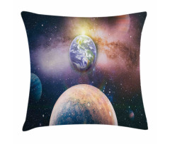 Panoramic Galaxy Scene Pillow Cover