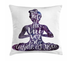 Fell the Universe Text Yoga Pillow Cover