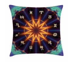 Sun Zodiac Wheel Pillow Cover