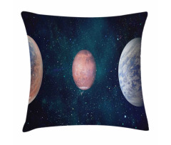 Planets Starry Galaxy Space Pillow Cover