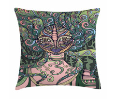 Modern Mystic Girl Pillow Cover