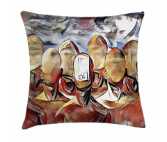 Faceless Men Art Pillow Cover