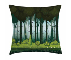 Mystic Forest Trees Twilight Pillow Cover