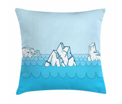 Frosty Elements Floating Pillow Cover