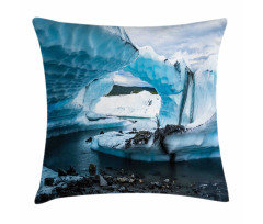 Matanuska Glacier River Pillow Cover