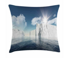 Fluffy Clouds Sunbeams Pillow Cover