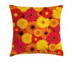 Warm Tones Flowers Pillow Cover